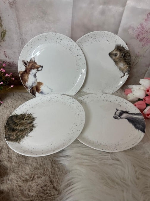 Wrendale Porzellan Speiseteller Set Wildtier Abenteuer – Speiseteller Set Wildtier Abenteuer
