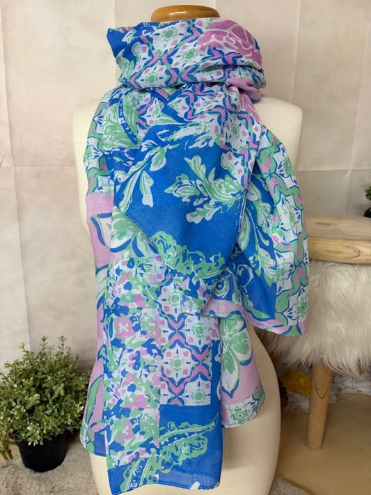 Zwillingsherz Schal „Patchwork“ in Mint