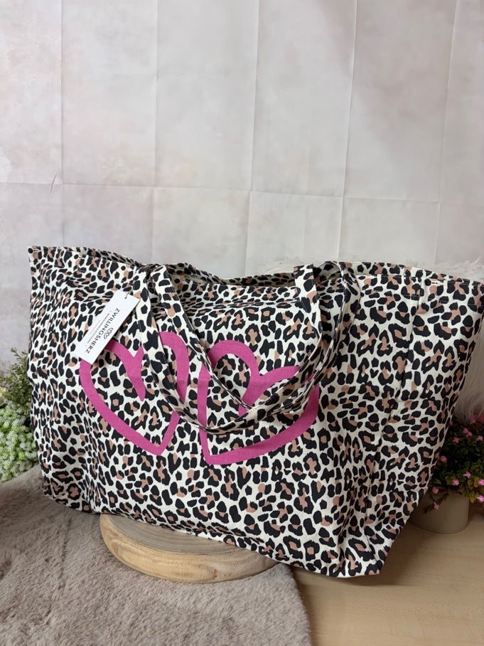 Zwillingsherz Shopper „Leopard“ in Leoprint
