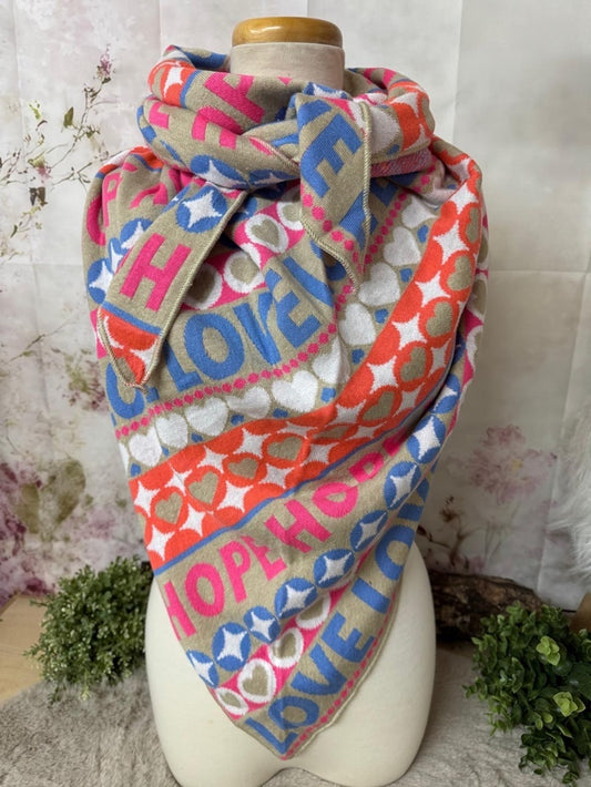 Dreieckstuch Hope Love – Multi
