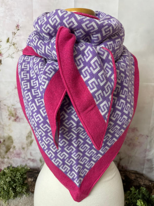 Dreieckstuch Tokio – Lila/ Pink