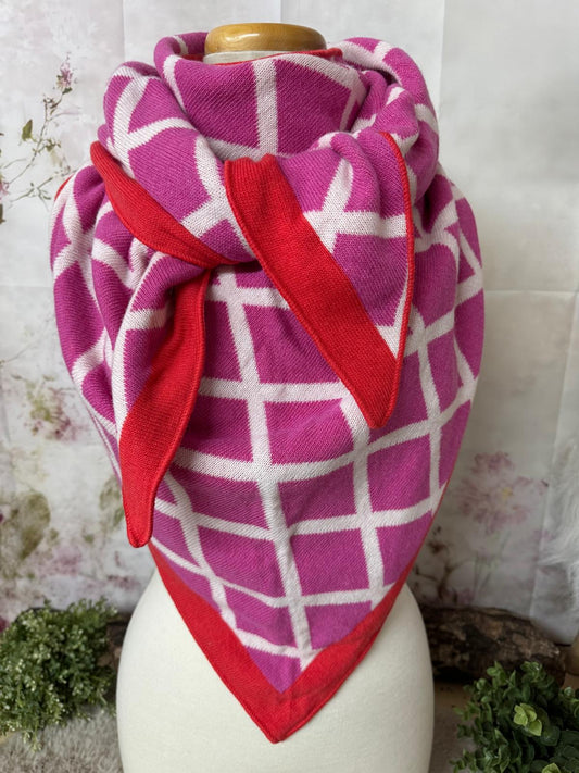 Dreieckstuch Wien – Pink/ Rot