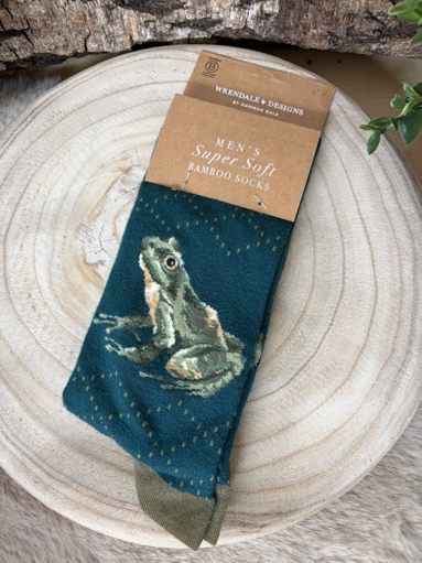 Wrendale Männer Socken ''The Happy Frog''
