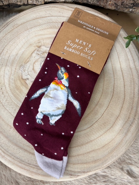 Wrendale Weihnachtssocken "Pinguin"