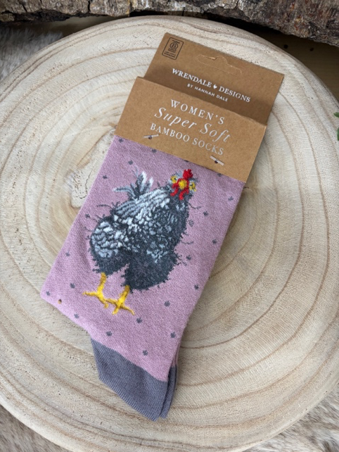 Wrendale Socken "Curious Hen"
