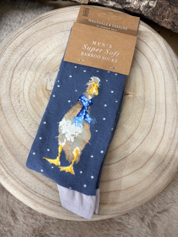 Wrendale Weihnachtssocken "Ente im Schnee"